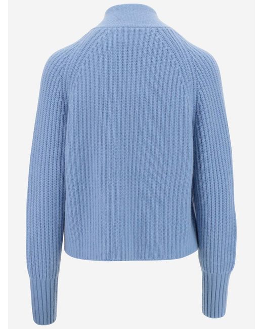 Allude Cashmere Cardigan in Light Blue (Blue) | Lyst