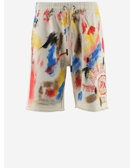 PANTALONI CORTI CON DETTAGLI VERNICEPalm Angels in Cotone da Uomo | Lyst