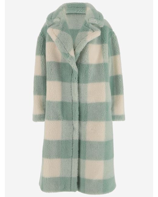 STAND Wool Blend Maria Coat in Green | Lyst