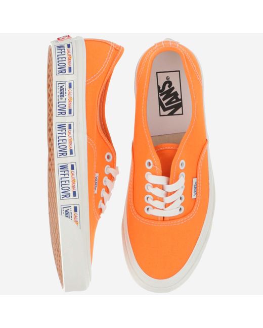 vans orange authentic
