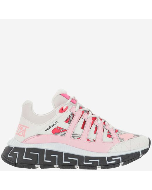 Versace Synthetic Trigreca Sneakers in Pink Lyst