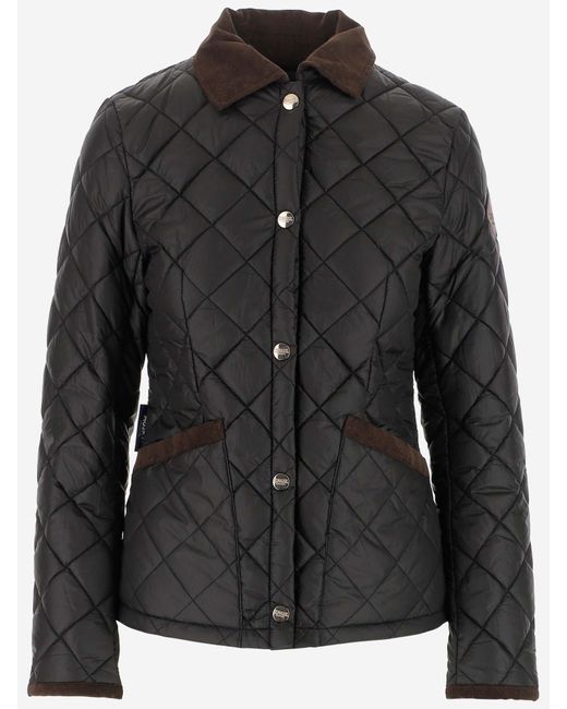 Husky Synthetic Quilted Matelassè Jacket in Black | Lyst