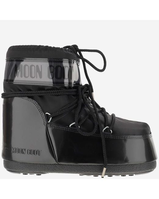 moon boot classic low glance boots black