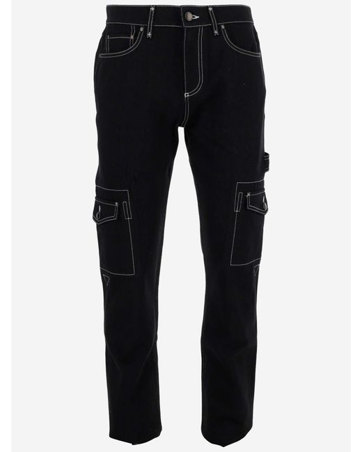 Burberry Denim Cargo Jeans in Black for Men - Lyst