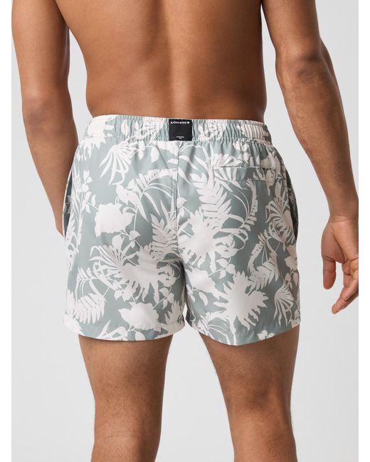 Björn Borg White Borg print swim shorts