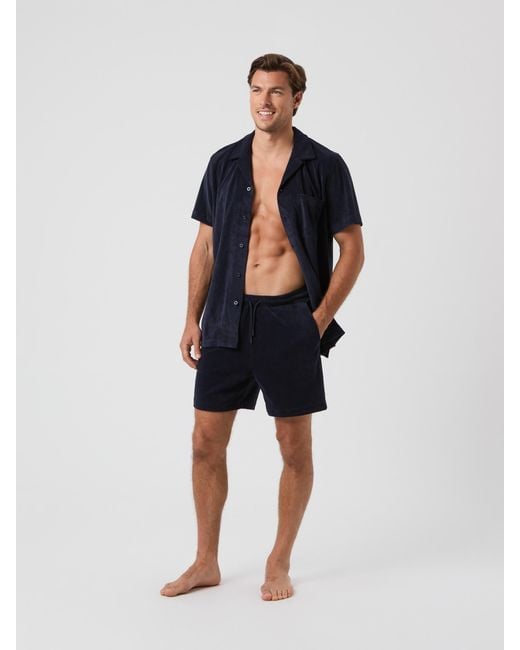 Björn Borg Borg toweling pool shirt in Blue für Herren