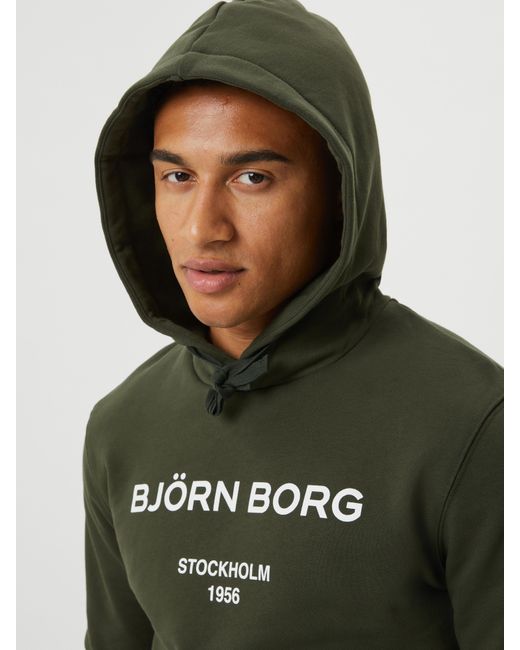 Björn Borg Green Borg logo hoodie