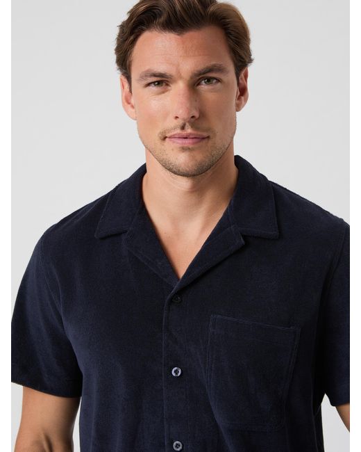 Björn Borg Borg toweling pool shirt in Blue für Herren