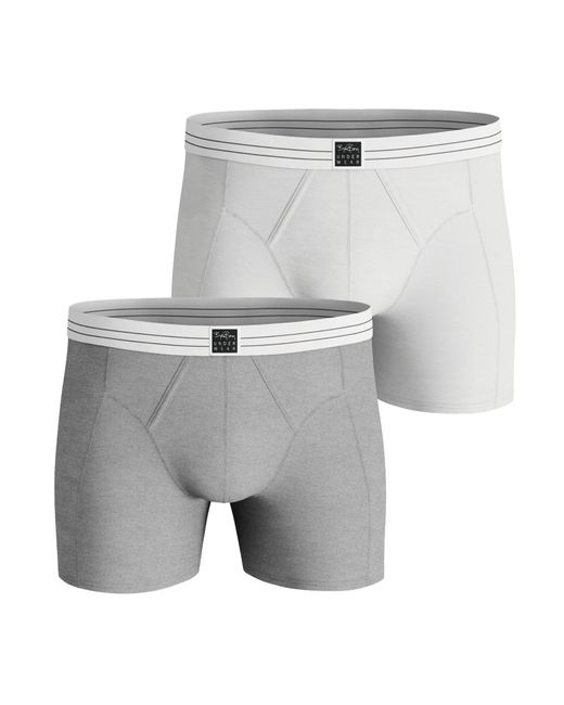 Björn Borg Gray Lenzing ecovero cotton blend boxers 2-pack