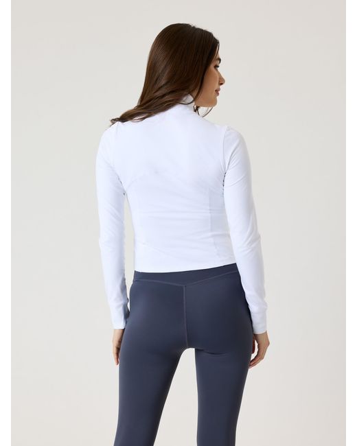 Björn Borg White Alice soft zip midlayer