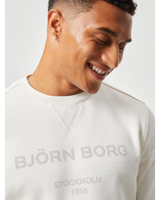 Björn Borg White Borg logo crew