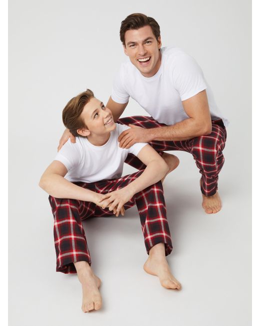 Björn Borg Core flannel pyjama pants in Red für Herren