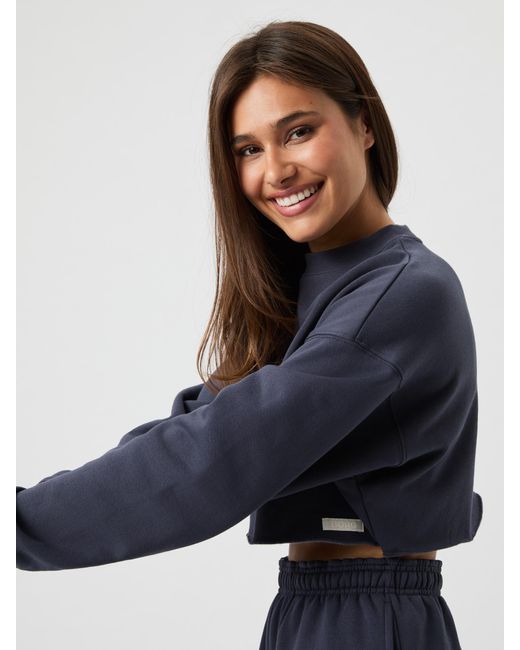 Björn Borg Blue Studio oversized cropped sweatshirt