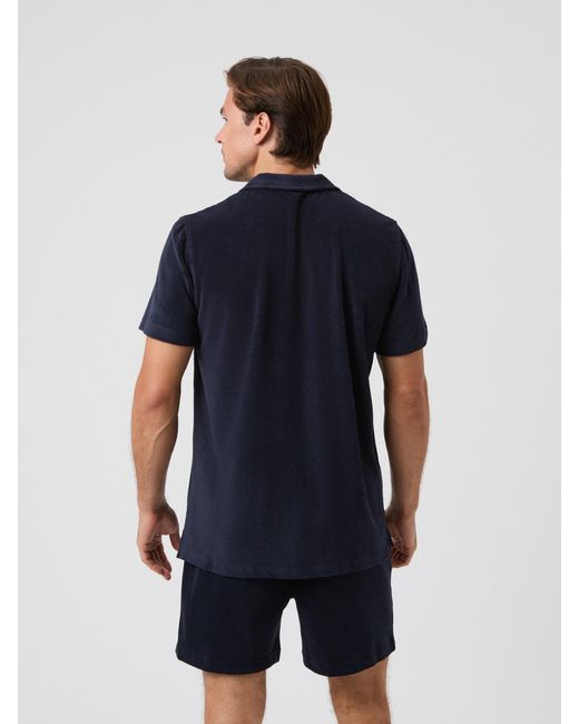 Björn Borg Borg toweling pool shirt in Blue für Herren