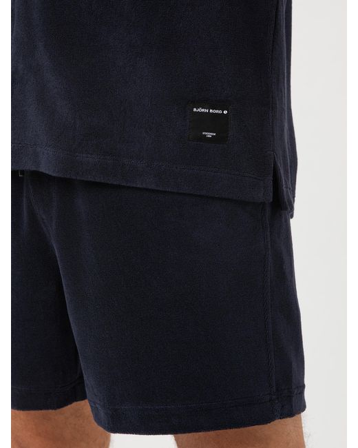 Björn Borg Borg toweling pool shirt in Blue für Herren