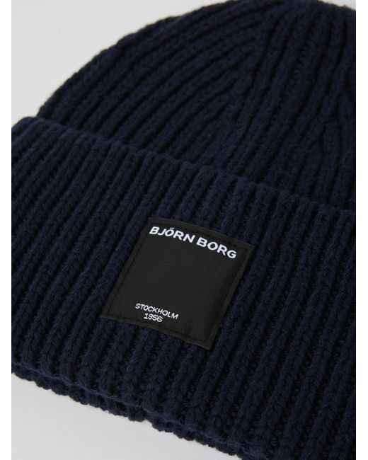 Björn Borg Blue Centre knit beanie