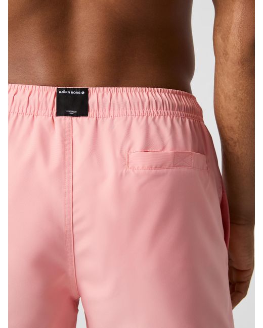 Björn Borg Pink Borg solid swim shorts