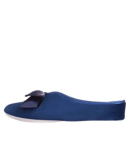 ladies navy blue mules