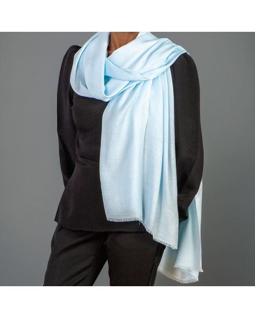 Black Accessories Blue Soft Modal Wrap Scarf