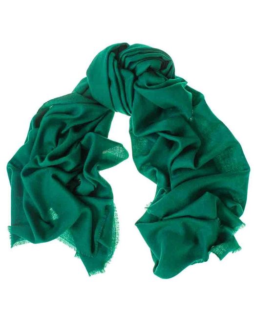 Black Accessories Green Emerald Handwoven Cashmere Shawl