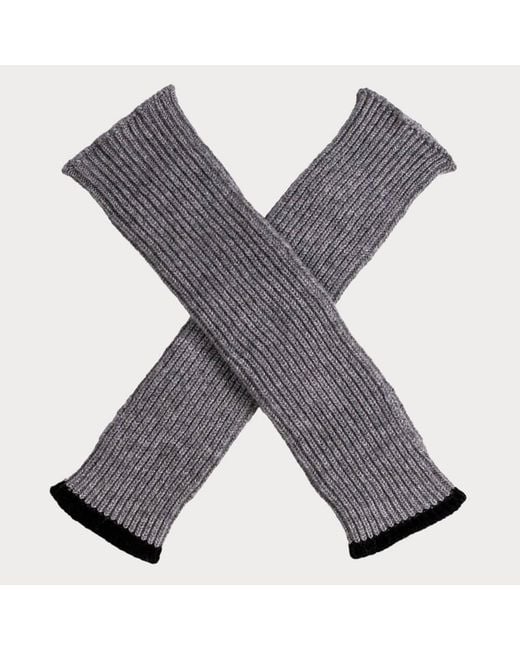 Black Accessories Gray And Cashmere Arm Warmers
