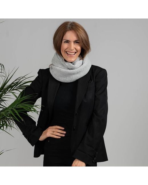 Black Accessories Blue Superluxe Italian Cashmere Double Snood