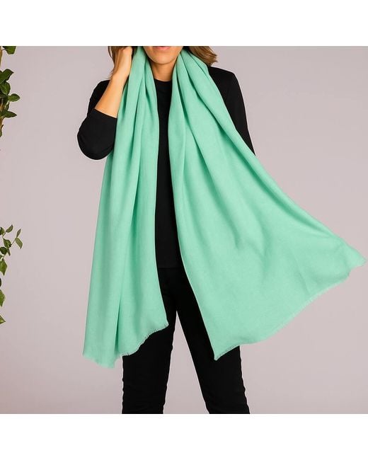 Black Accessories Green Mist Cashmere And Silk Wrap