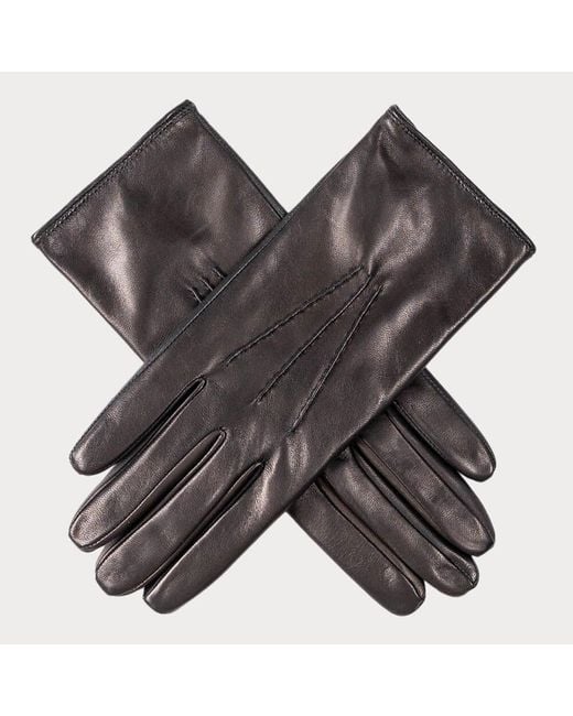 Black Accessories Gray Ladies Touch Screen Leather Gloves