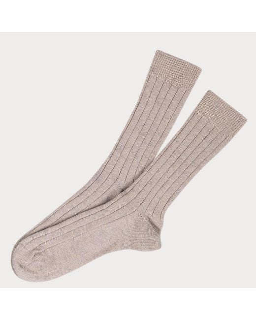 Black Accessories Pink Sandy Cashmere Socks for men