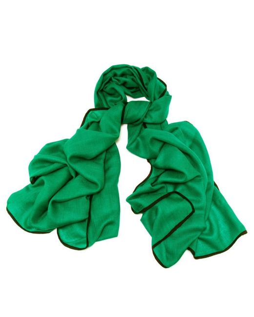 Black.co.uk Fulton Green And Black Cashmere And Silk Scarf