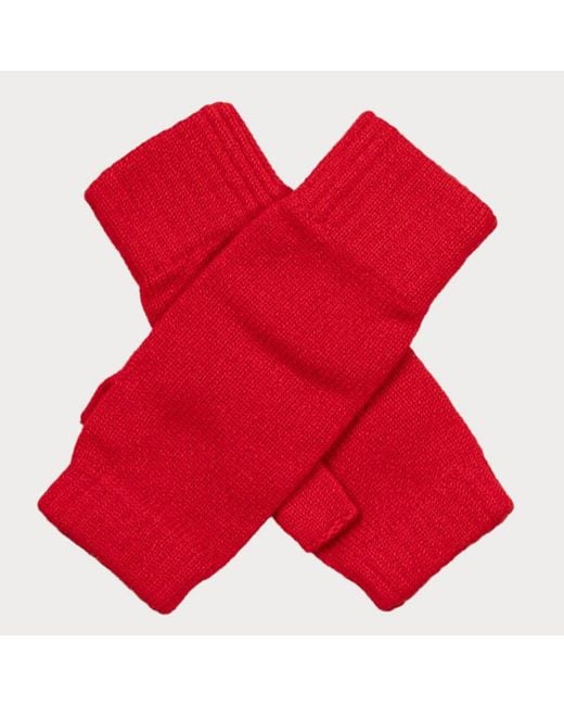 Black Accessories Red Ladies Ruby Cashmere Mittens