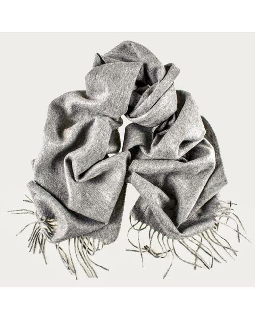 Black Accessories Gray Cashmere Scarf