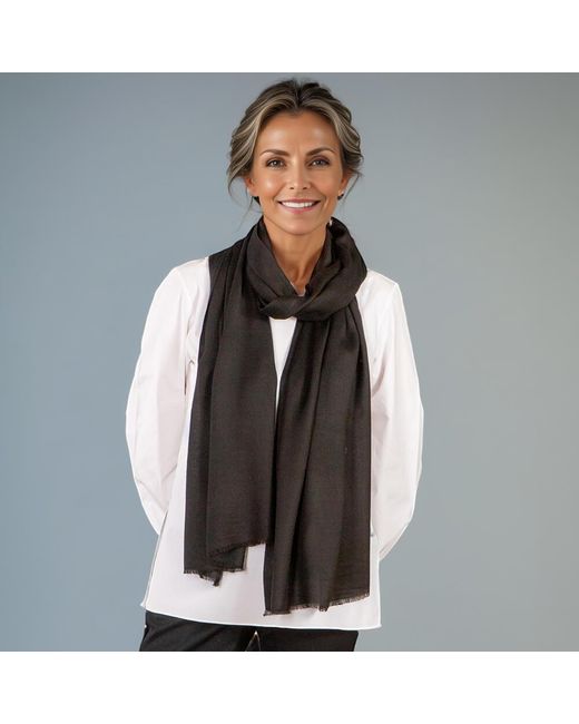 Black Accessories Black Sustainable Modal Wrap Scarf