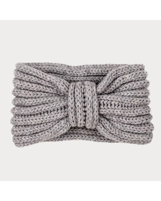 Black Accessories Metallic Dove Rib Knit Cashmere Ear Warmer