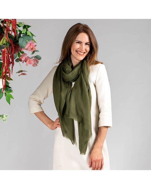Black Accessories Brown Tree Cashmere And Silk Wrap
