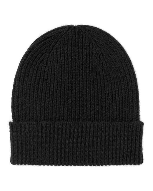 Black Accessories Blue Cashmere Beanie And Mittens Set