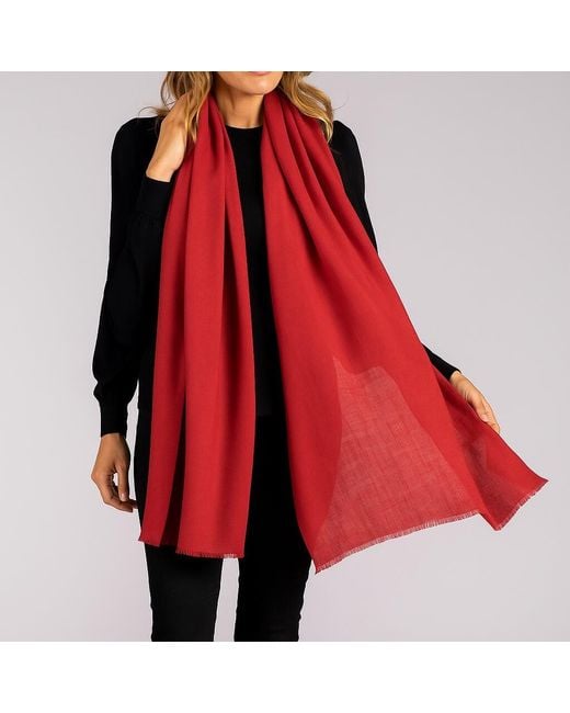 Black Accessories Red Lipstick Cashmere And Silk Wrap