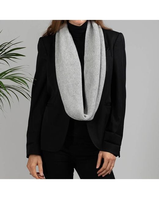 Black Accessories Blue Superluxe Italian Cashmere Double Snood