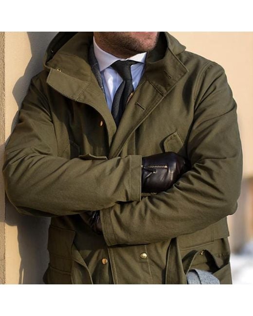 Black Accessories Brown Dark And Hazelnut Leather Gloves With Zip Detail