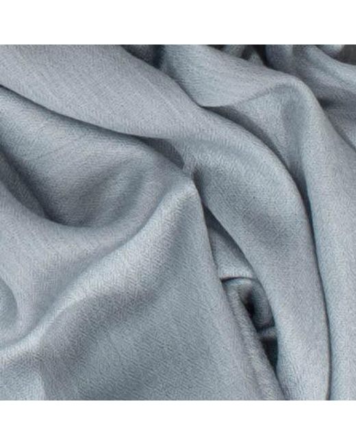 Black Blue Classic Grey Silk And Wool Scarf for men