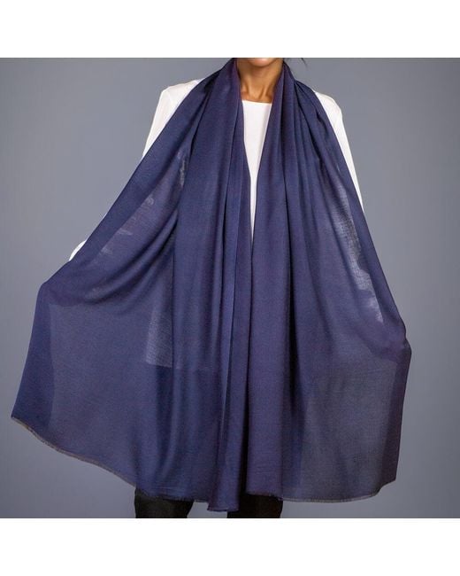 Black Accessories Blue Midnight Navy Modal Wrap Scarf