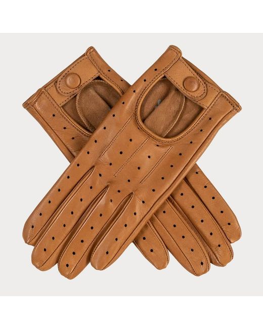 Black Accessories Brown Ladies Caramel Italian Leather Driving Gloves