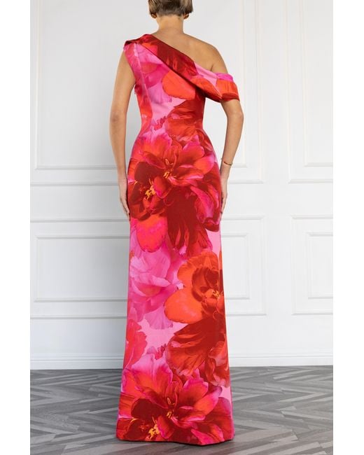 Black Halo Red Evara Gown