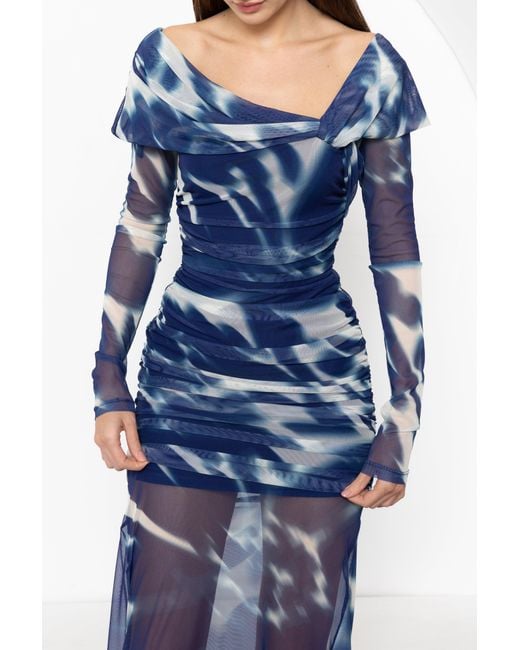 Black Halo Blue Dina Maxi Dress