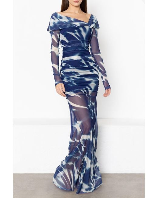 Black Halo Blue Dina Maxi Dress