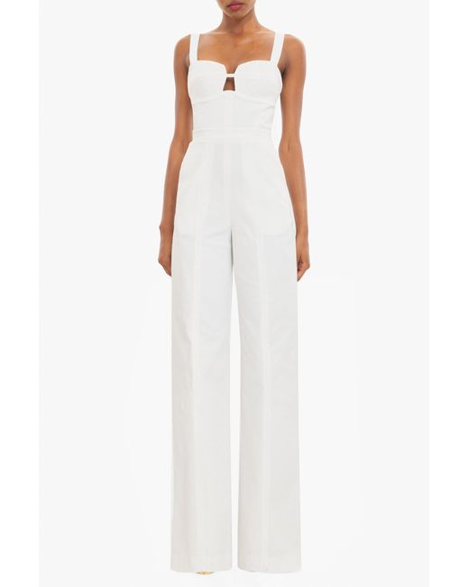 Black Halo White Sorelle Straight Leg Jumpsuit