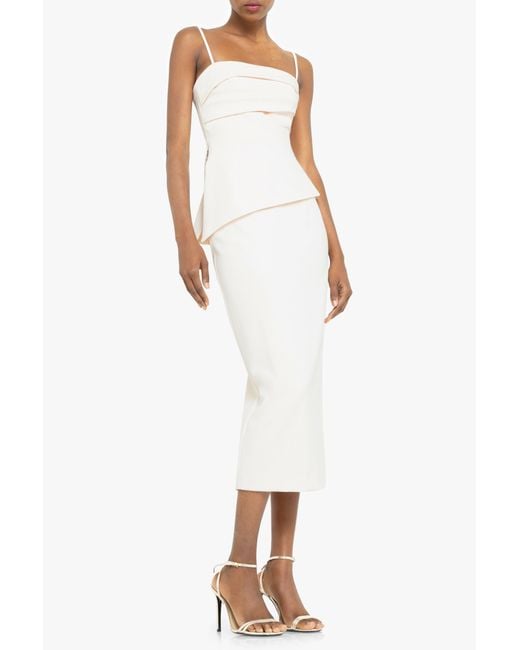 Black Halo White Marla 2pc Midi Dress