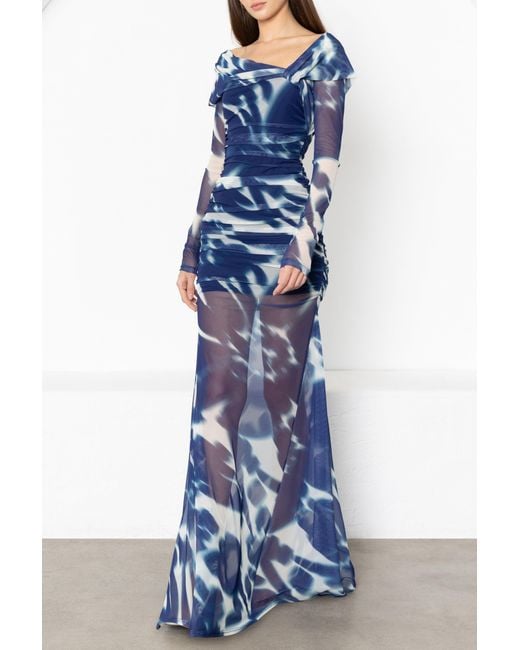 Black Halo Blue Dina Maxi Dress