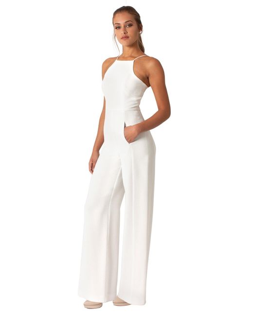 Black Halo Joaquin Jumpsuit in White | Lyst