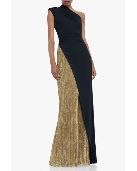 Black Halo Blue Marigold Gown